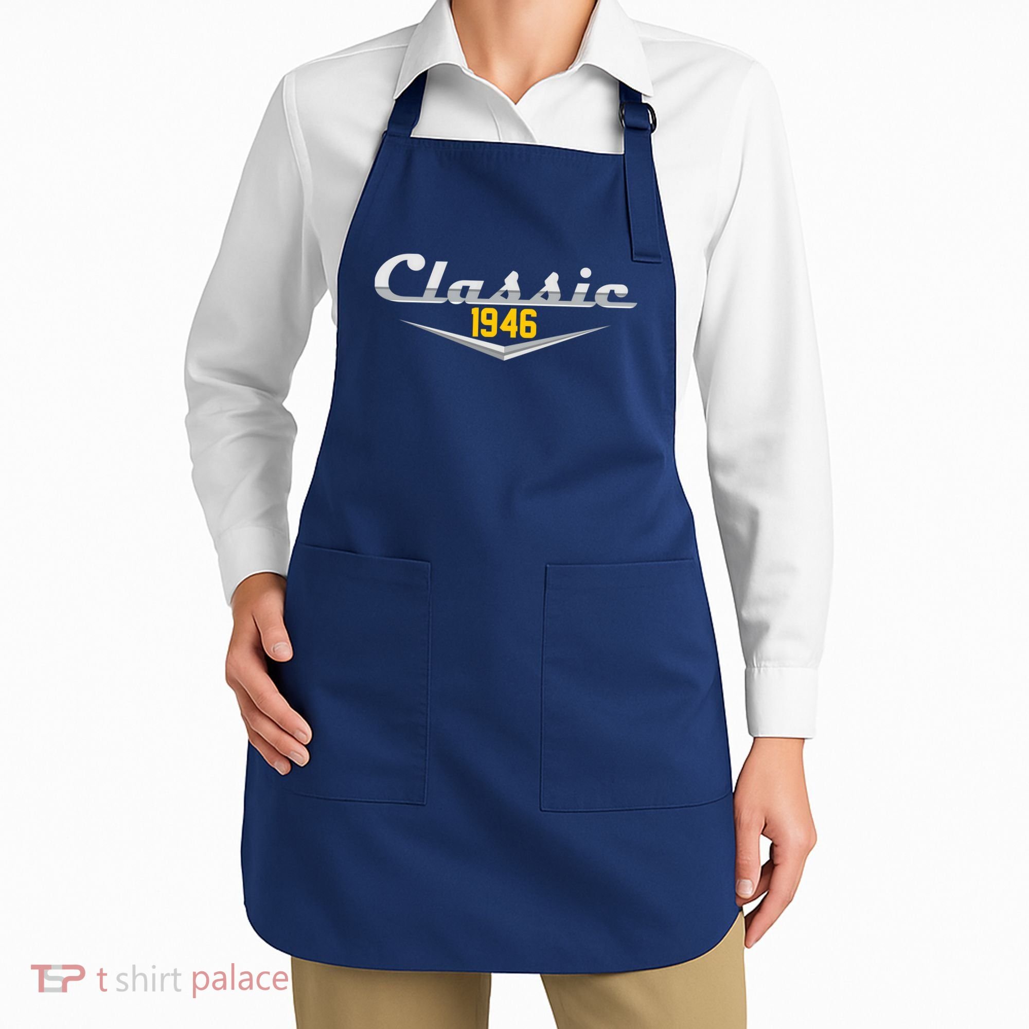 Classic Car Emblem 1946 80th Birthday Apron