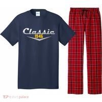Classic Car Emblem 1946 80th Birthday Pajama Set thumb 0