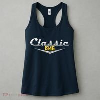 Classic Car Emblem 1946 80th Birthday Women's Tank Top thumb 3