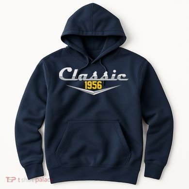 Classic Car Emblem 1956 70th Birthday Hoodie