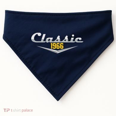 Classic Car Emblem 1966 60th Birthday USA-Made Doggie Bandana