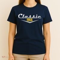 Classic Car Emblem 1966 60th Birthday T-Shirt thumb 4