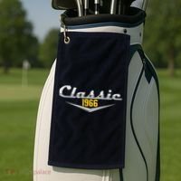 Classic Car Emblem 1966 60th Birthday Golf Towel thumb 2