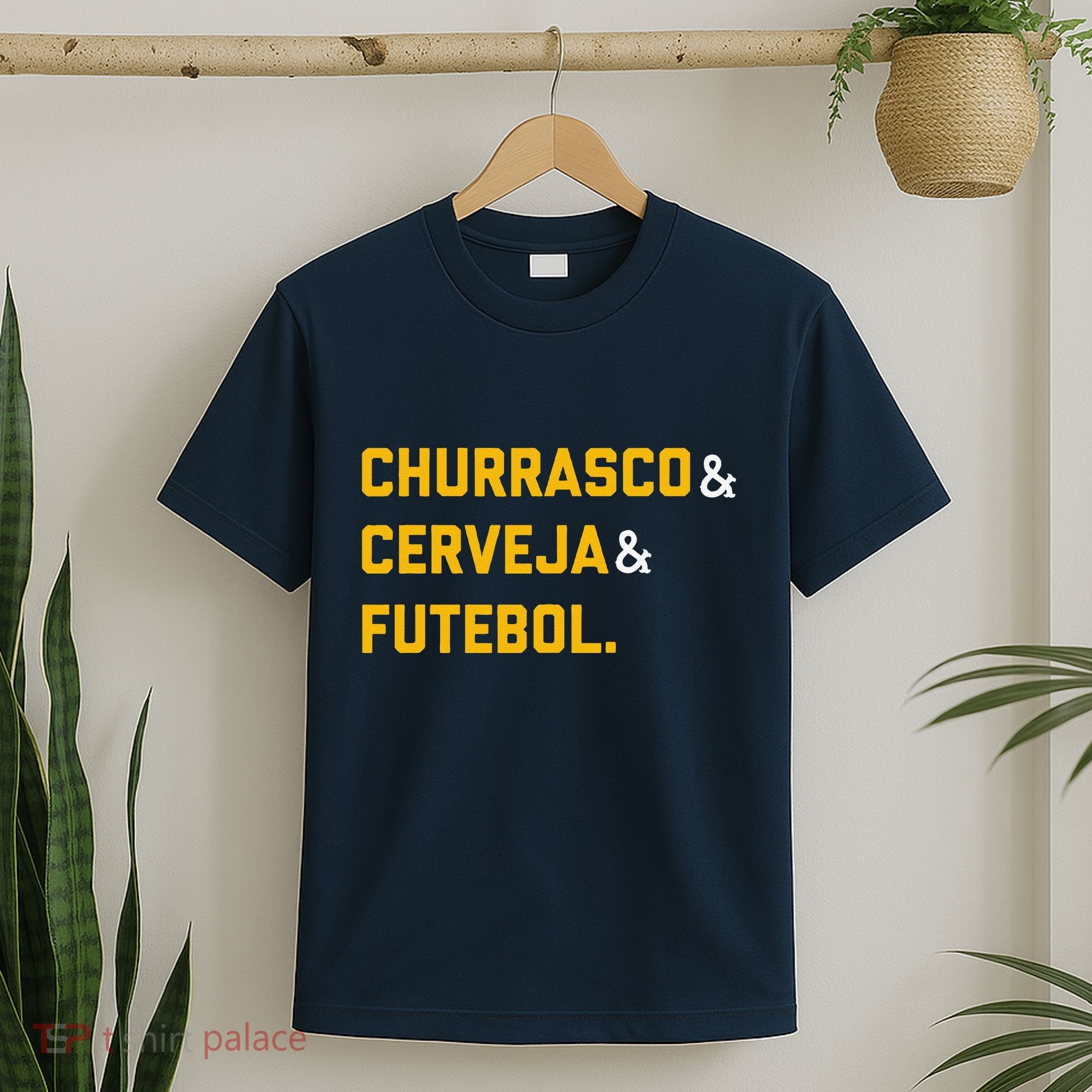 Churrasco Cerveja E Futebol Brazil Soccer Brasil T-Shirt