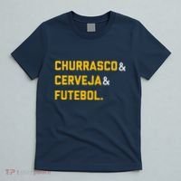 Churrasco Cerveja E Futebol Brazil Soccer Brasil T-Shirt thumb 5