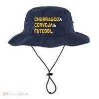 Churrasco Cerveja E Futebol Brazil Soccer Brasil Bucket Hat thumb 0