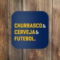 Churrasco Cerveja E Futebol Brazil Soccer Brasil Coaster thumb 0