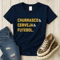 Churrasco Cerveja E Futebol Brazil Soccer Brasil Women's T-Shirt thumb 3