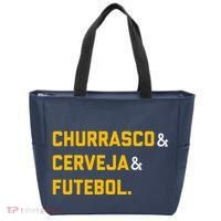 Churrasco Cerveja E Futebol Brazil Soccer Brasil Tote Bag thumb 0