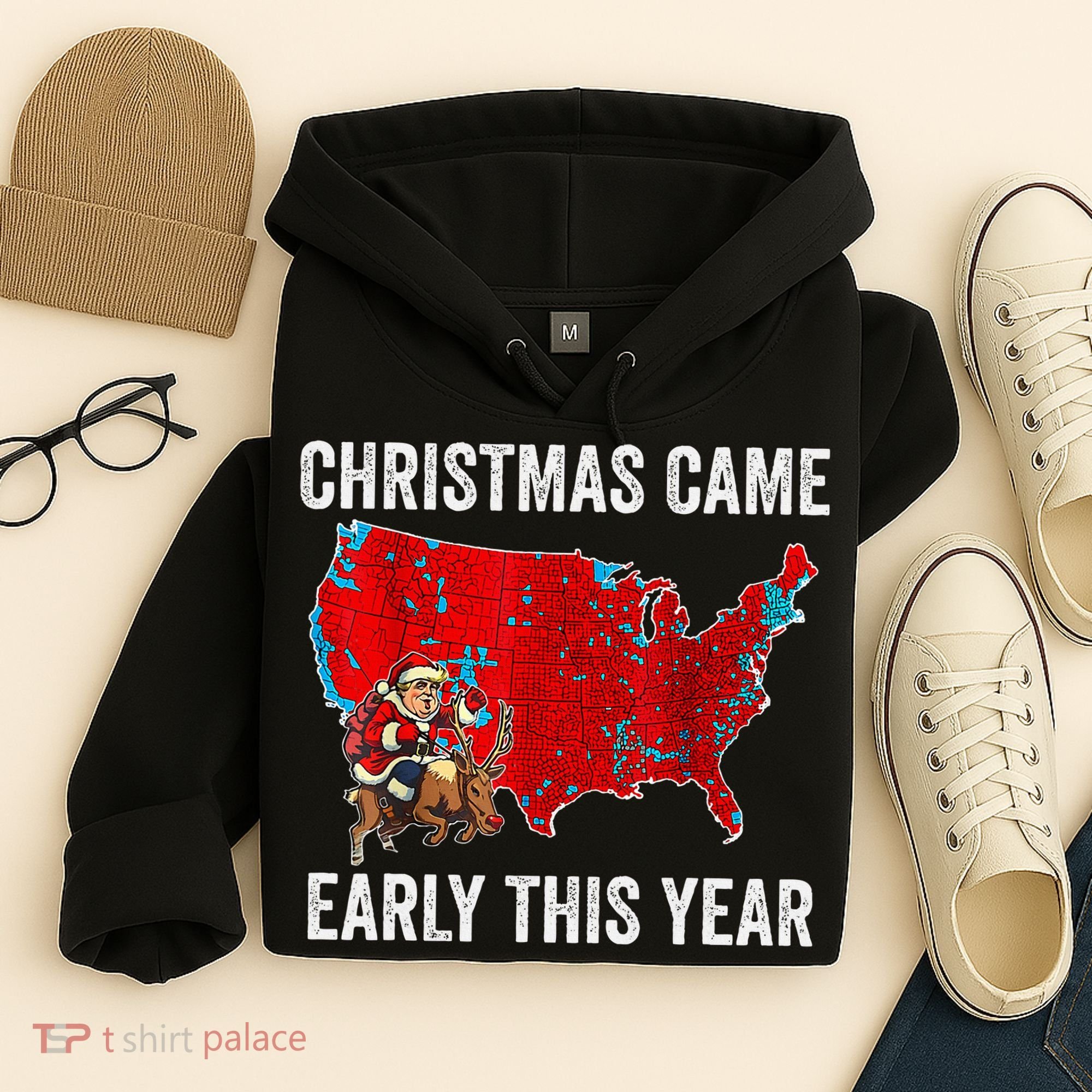 Christmas Came Early This Year Electoral Map Hoodie