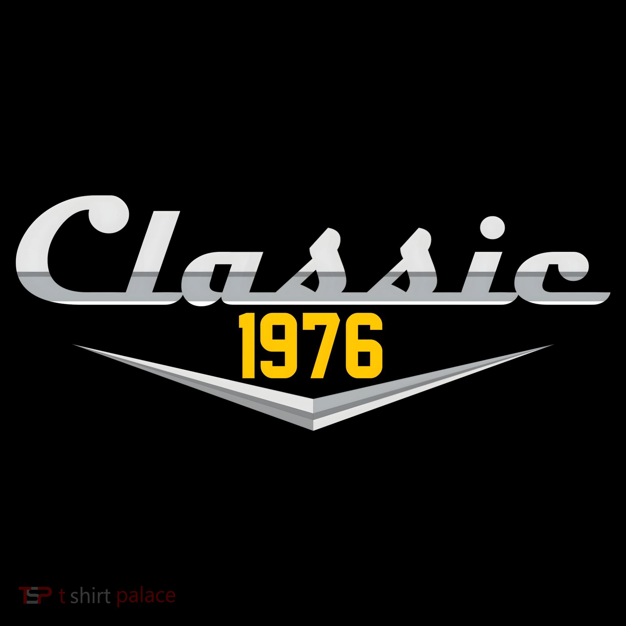 Classic Car Emblem 1976 50th Birthday Cropped Pullover Crew