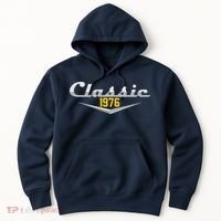 Classic Car Emblem 1976 50th Birthday Hoodie thumb 0