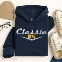 Classic Car Emblem 1976 50th Birthday Hoodie thumb 4