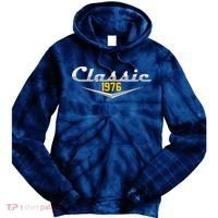Classic Car Emblem 1976 50th Birthday Tie Dye Hoodie thumb 0