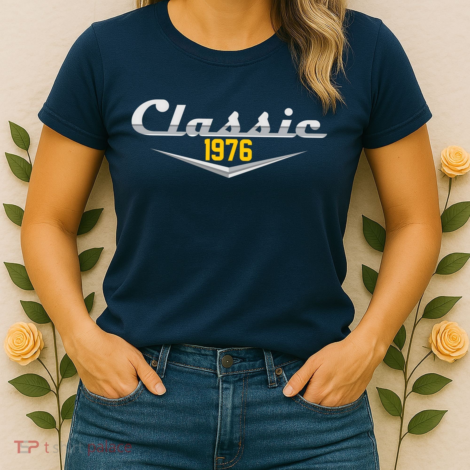 Classic Car Emblem 1976 50th Birthday Women's T-Shirt