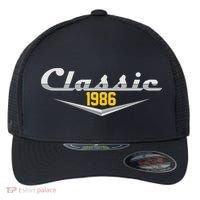 Classic Car Emblem 1986 40th Birthday Flexfit Unipanel Trucker Cap thumb 0
