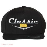 Classic Car Emblem 1986 40th Birthday Wool Snapback Cap thumb 0