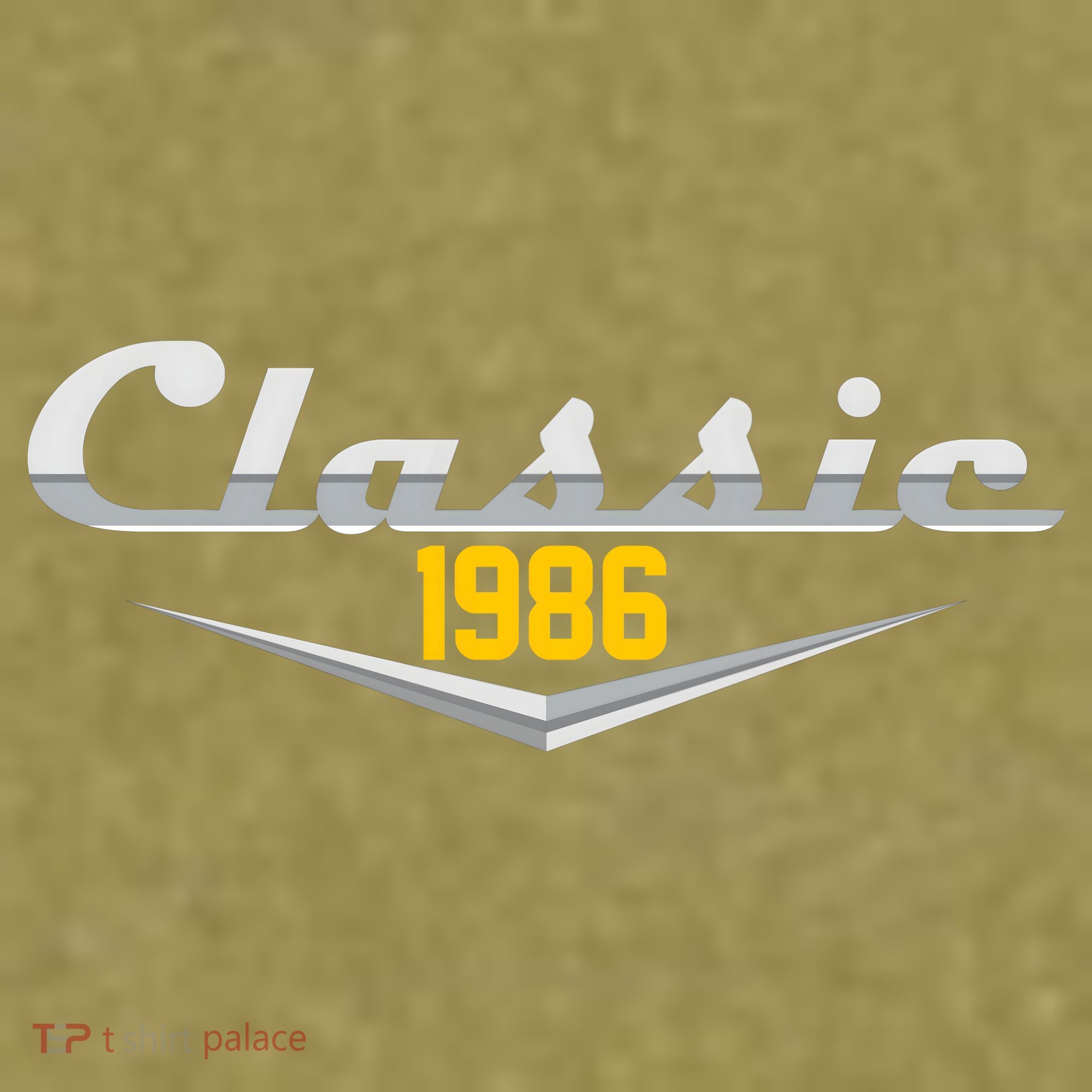 Classic Car Emblem 1986 40th Birthday Garment-Dyed Women's Muscle Tee