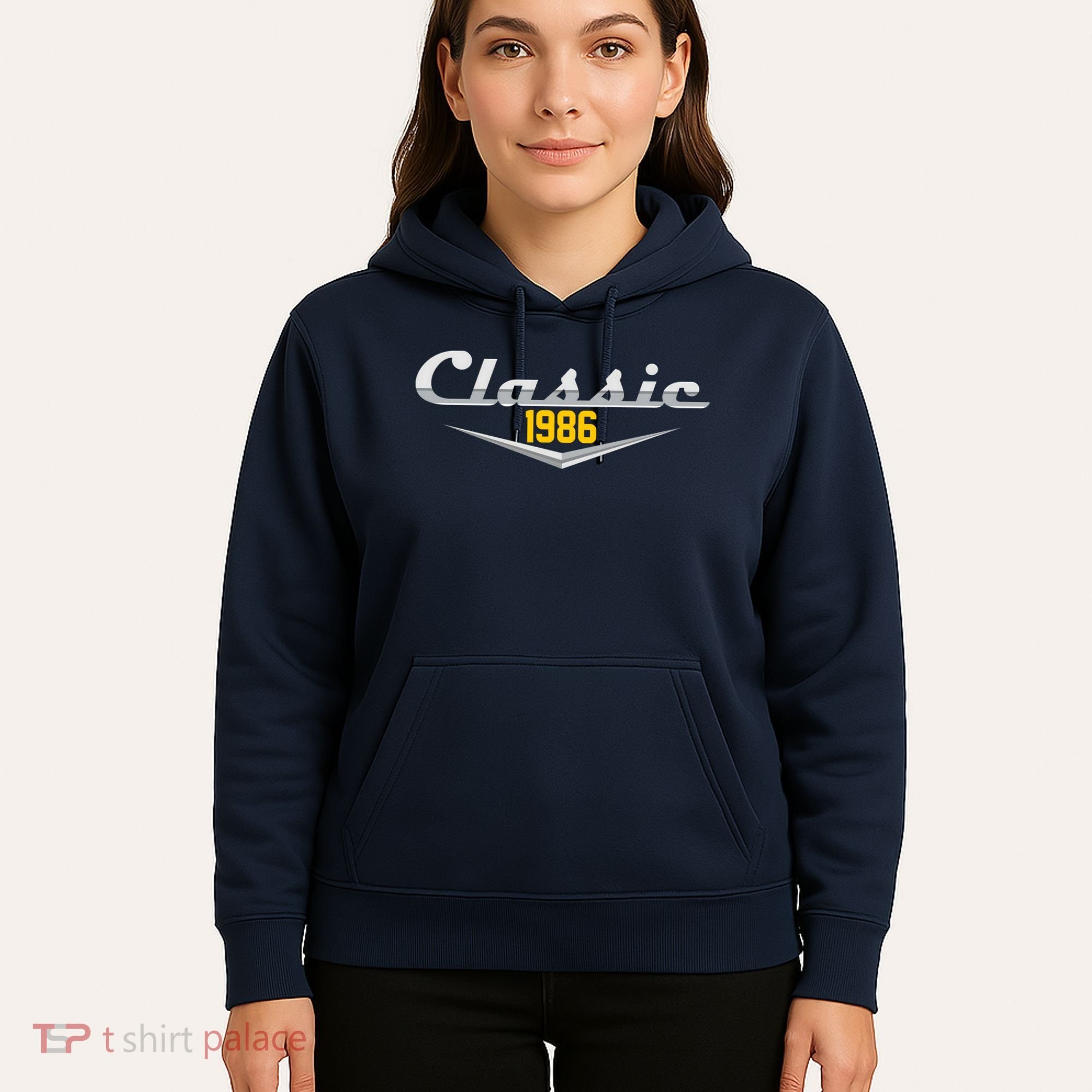Classic Car Emblem 1986 40th Birthday Hoodie