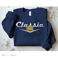 Classic Car Emblem 1986 40th Birthday Sweatshirt thumb 2