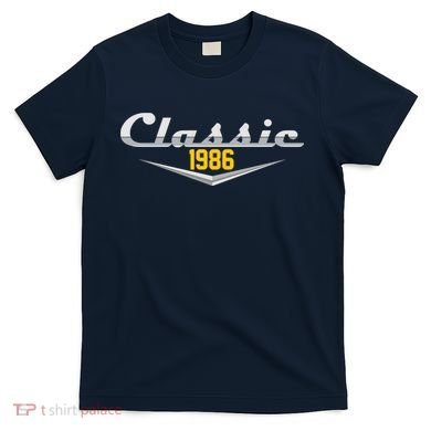 Classic Car Emblem 1986 40th Birthday T-Shirt