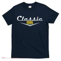 Classic Car Emblem 1986 40th Birthday T-Shirt thumb 0