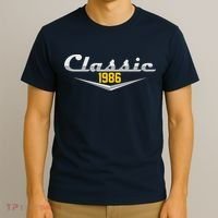 Classic Car Emblem 1986 40th Birthday T-Shirt thumb 3