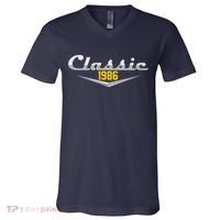 Classic Car Emblem 1986 40th Birthday V-Neck T-Shirt thumb 0