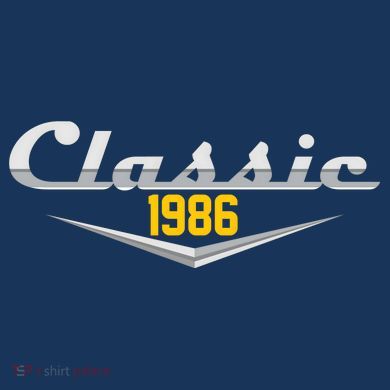 Classic Car Emblem 1986 40th Birthday Button