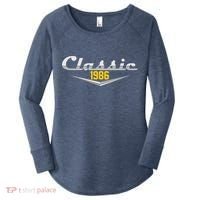 Classic Car Emblem 1986 40th Birthday Women's Perfect Tri Tunic Long Sleeve Shirt thumb 0