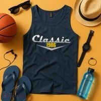 Classic Car Emblem 1986 40th Birthday Tank Top thumb 4