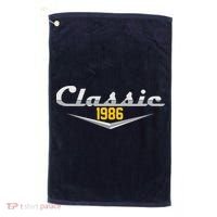 Classic Car Emblem 1986 40th Birthday Golf Towel thumb 0