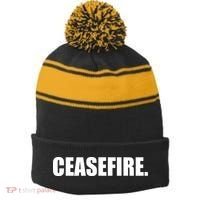Ceasefire Stripe Pom Pom Beanie thumb 0
