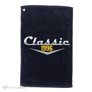 Classic Car Emblem 1996 30th Birthday Golf Towel