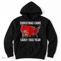 Christmas Came Early This Year Electoral Map Hoodie thumb 0