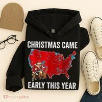 Christmas Came Early This Year Electoral Map Hoodie thumb 4