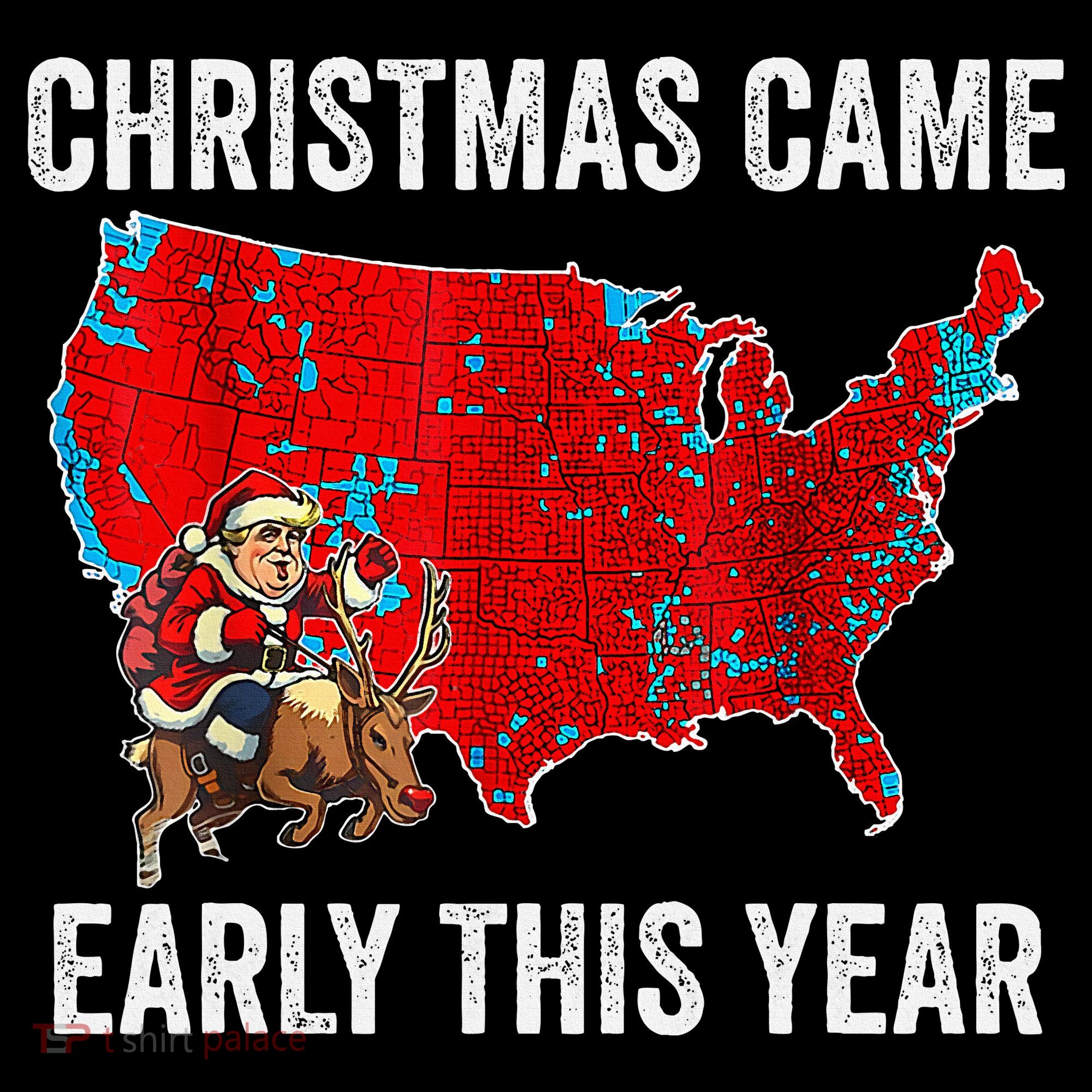 Christmas Came Early This Year Electoral Map Long Sleeve Shirt