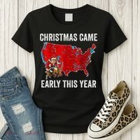 Christmas Came Early This Year Electoral Map Women's T-Shirt thumb 3