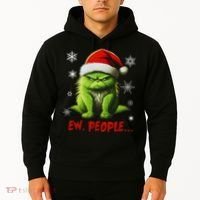 Christmas Cat Ew People Meowy Cat Lovers Hoodie thumb 2