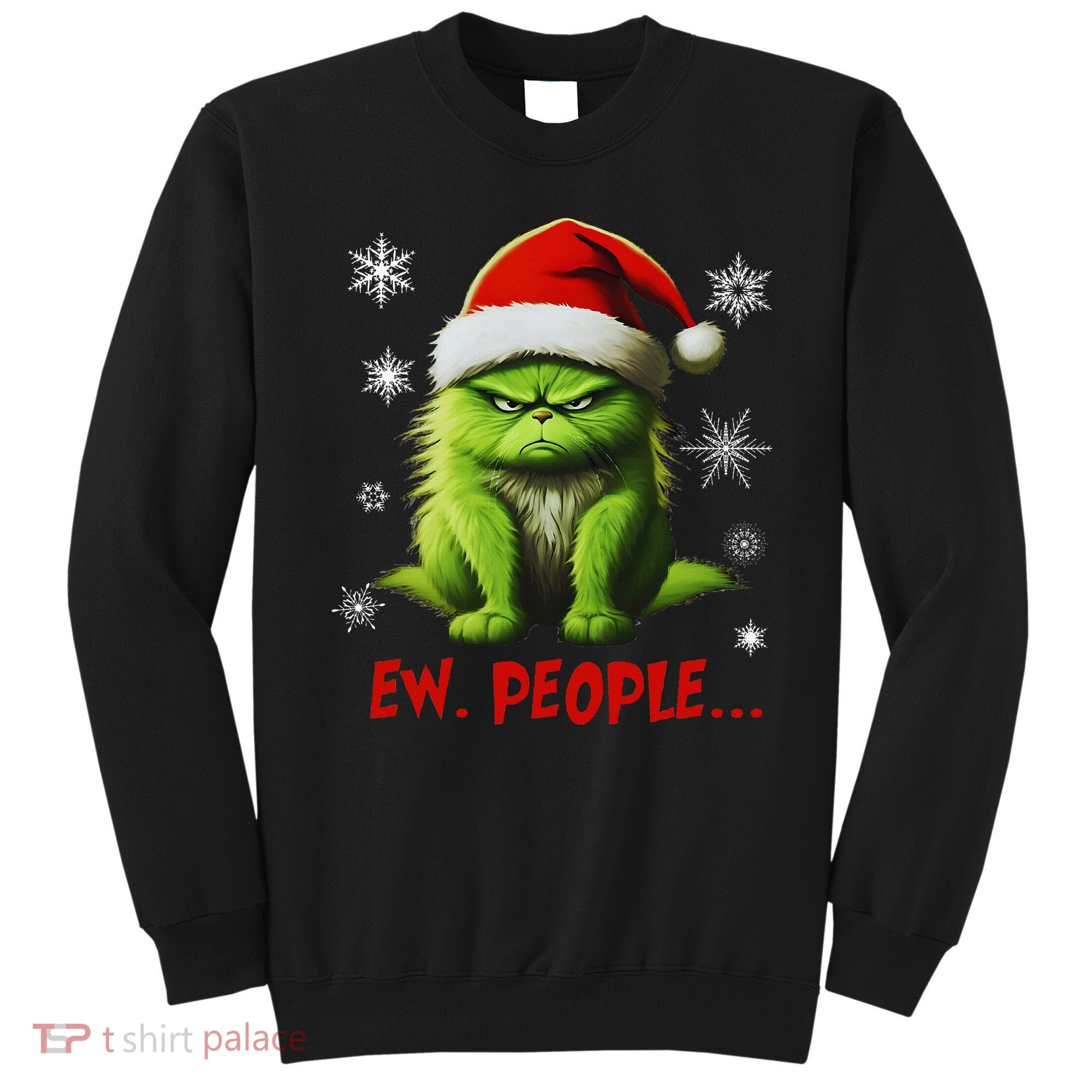 Christmas Cat Ew People Meowy Cat Lovers Sweatshirt