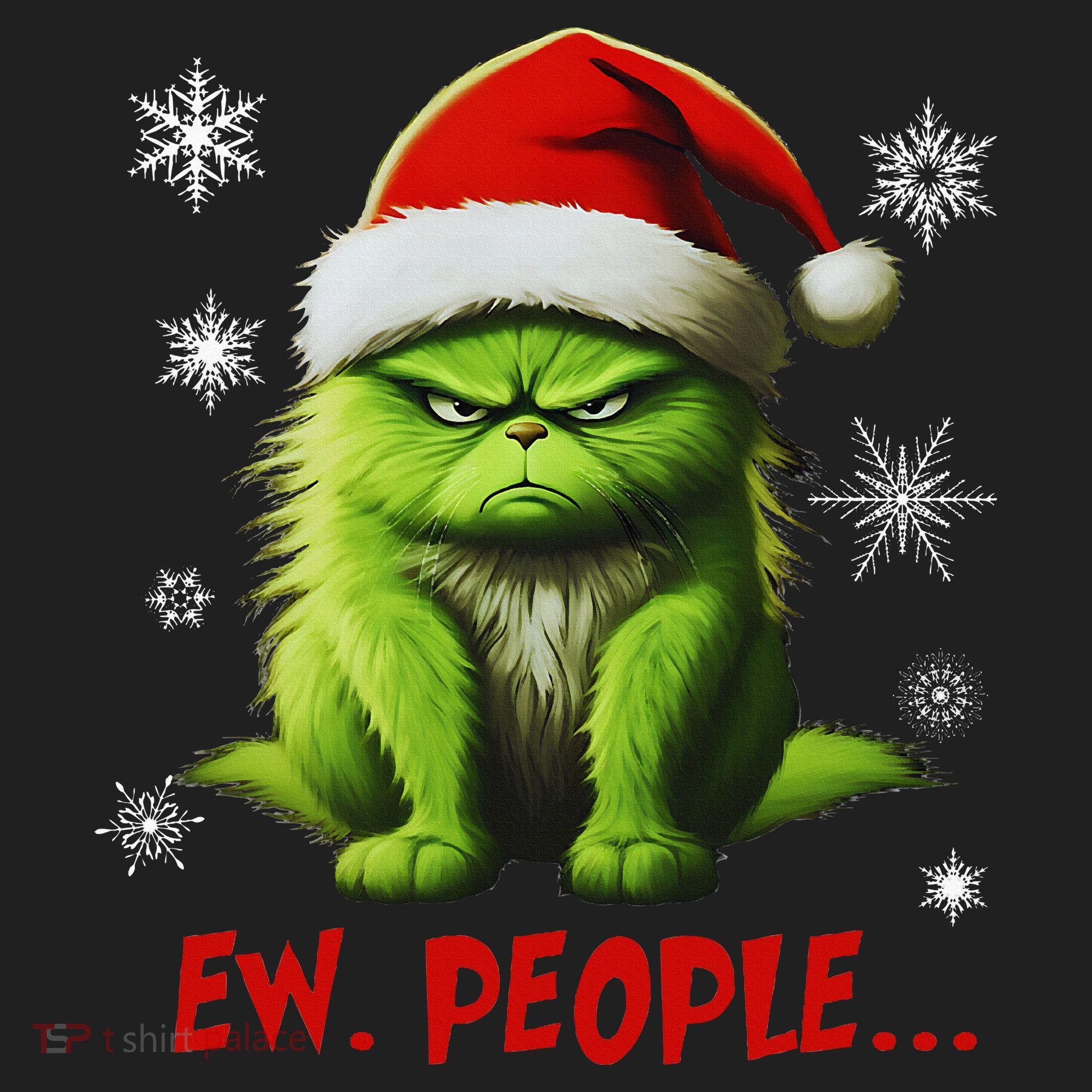 Christmas Cat Ew People Meowy Cat Lovers Beanie