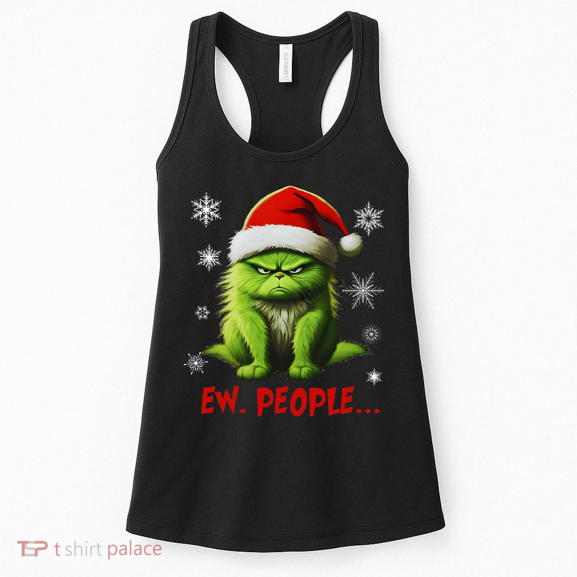 Christmas Cat Ew People Meowy Cat Lovers Women's Tank Top