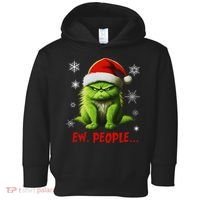 Christmas Cat Ew People Meowy Cat Lovers Toddler Hoodie thumb 0