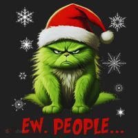 Christmas Cat Ew People Meowy Cat Lovers Golf Towel thumb 3