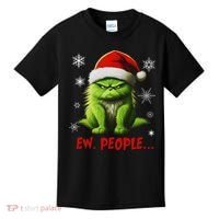 Christmas Cat Ew People Meowy Cat Lovers Kids T-Shirt thumb 0