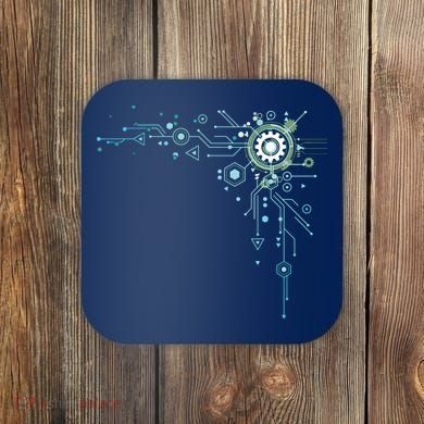 Computer Circuit Engineer Gifts Computer Nerd Coaster