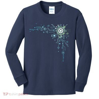 Computer Circuit Engineer Gifts Computer Nerd Kids Long Sleeve Shirt
