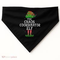 Chaos Coordinator Elf Group Matching Family Christmas Funny Gift USA-Made Doggie Bandana thumb 0