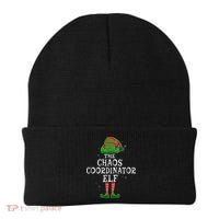 Chaos Coordinator Elf Group Matching Family Christmas Funny Gift Beanie thumb 0