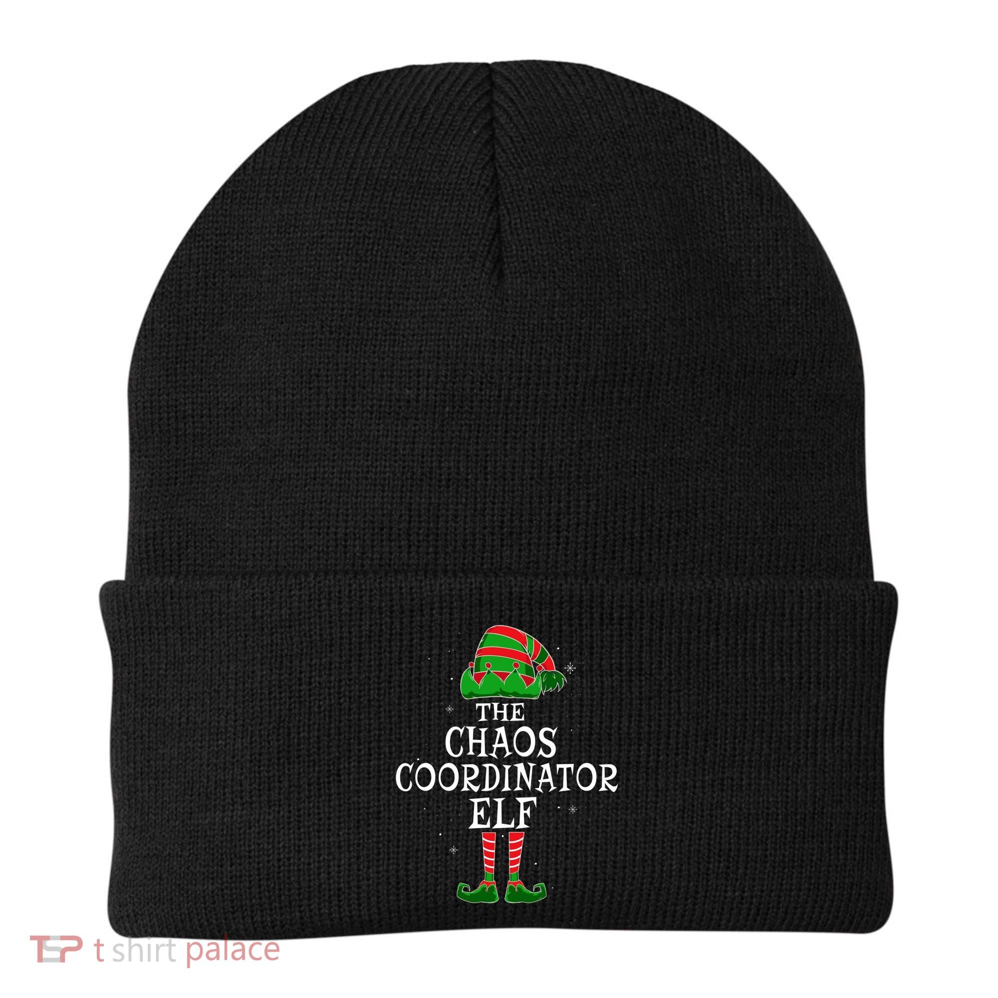 Chaos Coordinator Elf Group Matching Family Christmas Funny Gift Beanie
